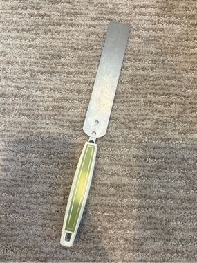 Vintage Ekco Stainless Steel White & Green Handle Spatula Frosting Icing